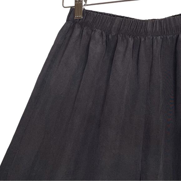 Sleeping With Jacques Black Silk Wide Leg Osiris Pants - 4 - Picture 8 of 12